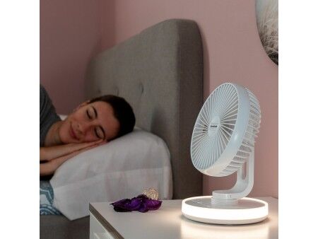 Akumulatorowy wentylator biurkowy z diodami LED FanLed InnovaGoods Ø6,6'' 4000 mAh