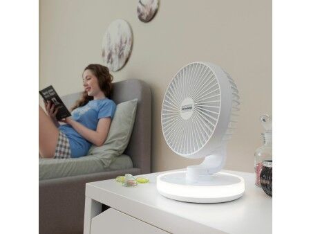 Akumulatorowy wentylator biurkowy z diodami LED FanLed InnovaGoods Ø6,6'' 4000 mAh