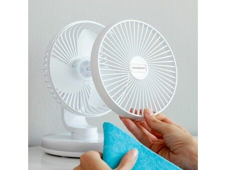 Akumulatorowy wentylator biurkowy z diodami LED FanLed InnovaGoods Ø6,6'' 4000 mAh