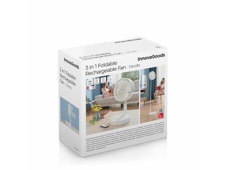 Składany Wentylator Akumulatorowy 3 w 1 Fandle InnovaGoods Ø7,7'' 7200 mAh