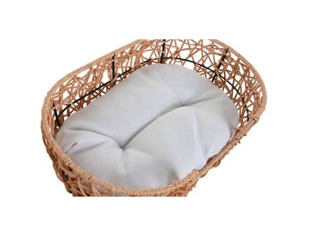 Łóżko dla zwierząt domowych Home ESPRIT Biały Jasnobrązowy Metal rattan syntetyczny 50 x 35 x 14 cm (2 Części)