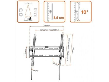 Uchwyt na TV METRONIC 451064 35 kg