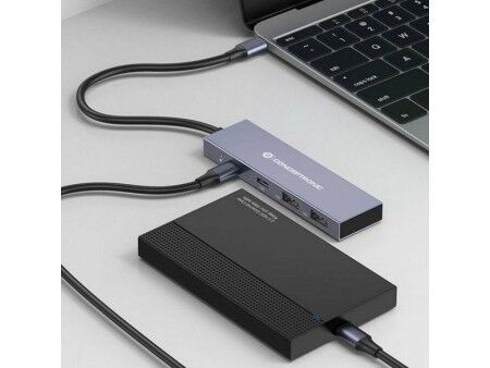 HUB USB Conceptronic HUBBIES13G Szary (1 Sztuk)