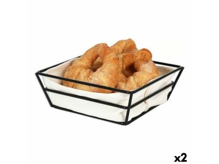 Koszyk na pieczywo Viejo Valle Koszyk 100% bawełny 20 x 20 x 7 cm (2 Sztuk)