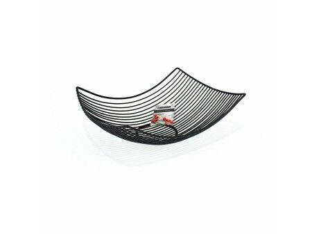 Miska na Owoce Confortime Czarny Metal 31 x 23 x 10 cm (12 Sztuk)
