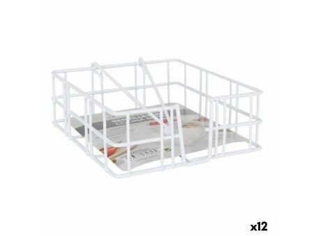 uchwyt do serwetek Confortime Biały 18 x 18 x 6,5 cm (12 Sztuk)