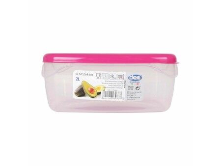 Hermetyczne pudełko na lunch Dem Prostokątny 22,5 x 15,5 x 9,5 cm (12 Sztuk)