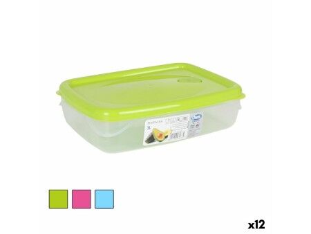 Hermetyczne pudełko na lunch Dem Prostokątny 29,5 x 21,5 x 7,5 cm (12 Sztuk)