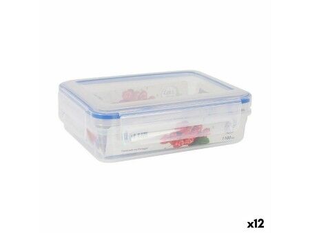 Hermetyczne pudełko na lunch Quttin L&F Prostokątny 20 x 15 x 6 cm (12 Sztuk)