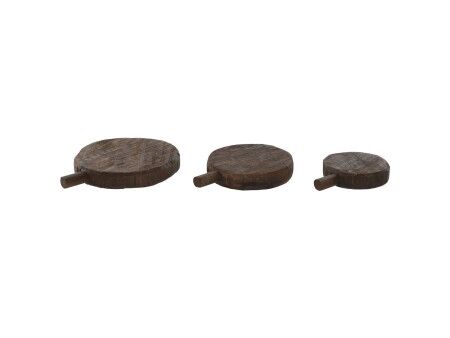 Deska do krojenia Home ESPRIT Brązowy Czarny Drewno akacjowe Naturalny Kolonialny 30 x 25 x 4 cm (3 Części)