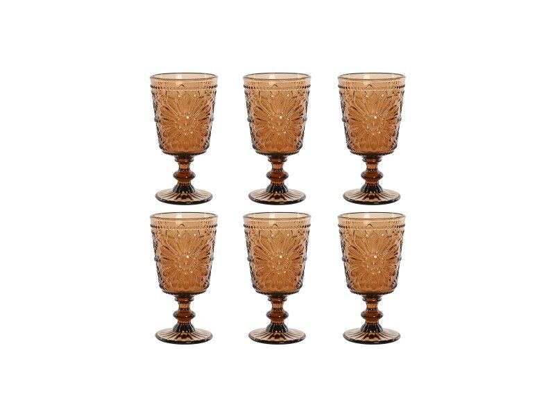 Zestaw kubków Home ESPRIT Szkło 8,5 x 8,5 x 16,3 cm (6 Sztuk)