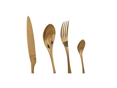 Zastawa stołowa Home ESPRIT Złoty Stal nierdzewna 2 x 1,5 x 25,5 cm 16 Części