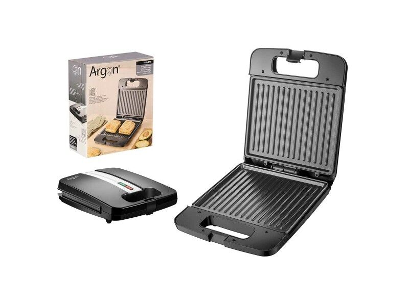 Opiekacz do Kanapek Argon K-718-2 Czarny Stal 1400 W
