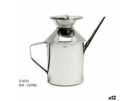 Buteleczka na oliwę Kinvara 2056/BIG Srebrzysty Stal nierdzewna 500 ml 17 x 14,5 x 8 cm (12 Sztuk)