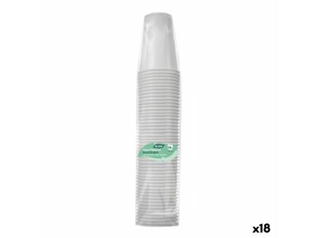 Zestaw kieliszków Inde Biały 300 ml 50 Części (18 Sztuk)