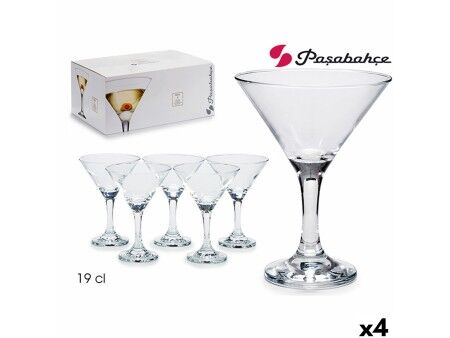 Kieliszek do koktajli Pasabahce 1002401-44410 Przezroczysty Szkło 190 ml 33 x 15 x 22 cm 10,7 x 13,5 cm 6 Części