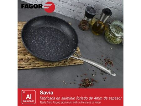 Patelnia Fagor Savia Kute aluminium Szary Ø 24 cm