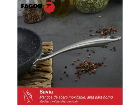 Patelnia Fagor Savia Kute aluminium Szary Ø 24 cm