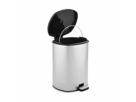 Kosz na Śmieci z Pedałem Berilo D004-1 Srebrzysty Plastikowy 6 L (6 Sztuk)