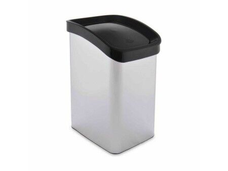 Kosz na Śmieci Berilo D085-1 Srebrzysty Plastikowy 12 L Ruchome (6 Sztuk)