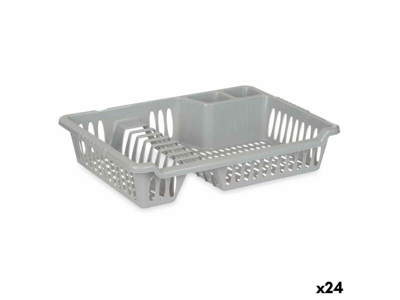 Ociekacz do Naczyń Kinvara YMA04 1098 01 Srebrzysty 40 x 8 x 29,5 cm (24 Sztuk)