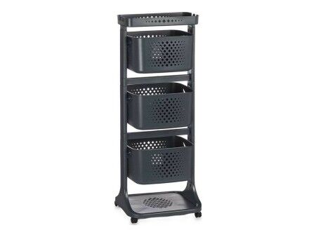 Wózek na Warzywa Kinvara TP-749 Antracyt polipropylen Plastikowy 33 x 11,2 x 42,5 cm