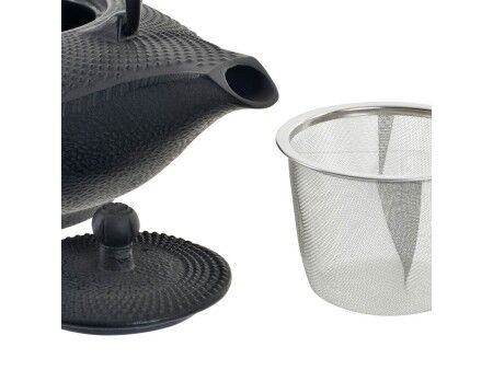 Dzbanek na herbatę DKD Home Decor Czerwony Czarny Żeliwo (1000 ml) (2 Sztuk)