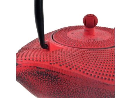 Dzbanek na herbatę DKD Home Decor Czerwony Czarny Żeliwo (1000 ml) (2 Sztuk)
