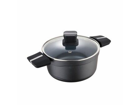 Garnek z Pokrywką San Ignacio Bistro SG6426 Czarny matowy Ø 24 x 12 cm 4 L