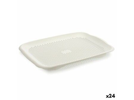 Ociekacz Biały Plastikowy 27 x 3 x 36,3 cm (24 Sztuk)