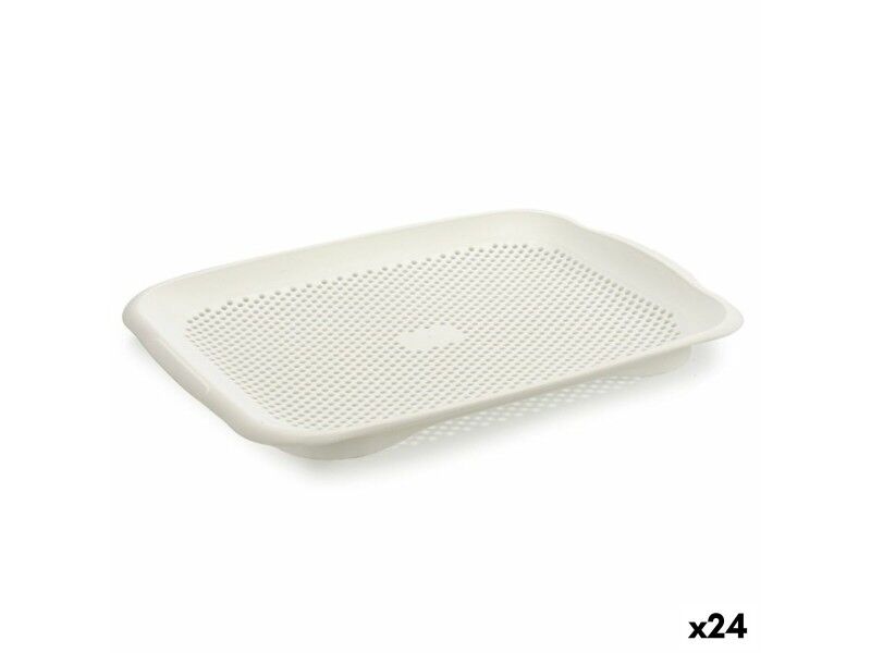 Ociekacz Biały Plastikowy 27 x 3 x 36,3 cm (24 Sztuk)