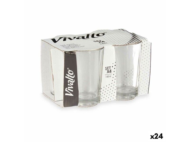 szklanka/kieliszek Vivalto RYG2047 Przezroczysty Szkło 140 ml Kawa (24 Sztuk)