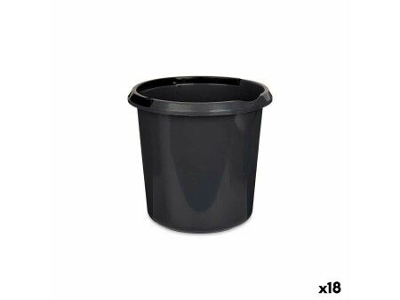 Wiadro z Uchwytem Szary Antracyt 10 L (18 Sztuk)