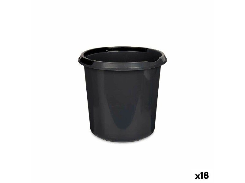 Wiadro z Uchwytem Szary Antracyt 10 L (18 Sztuk)
