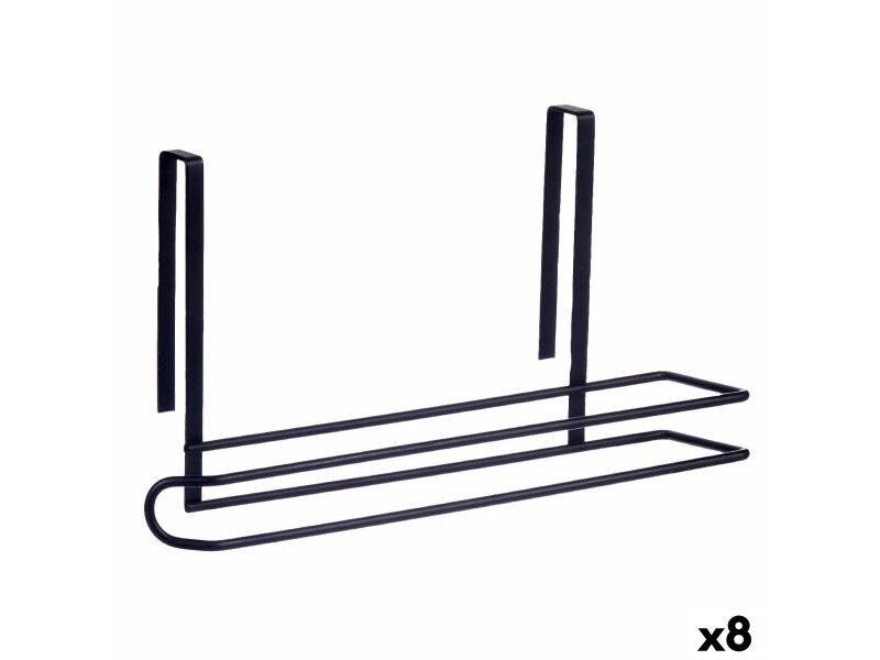 Uchwyt na papier kuchenny Kinvara W6128-6 PDQ Czarny Żelazo 34 x 17,3 x 10,5 cm (8 Sztuk)