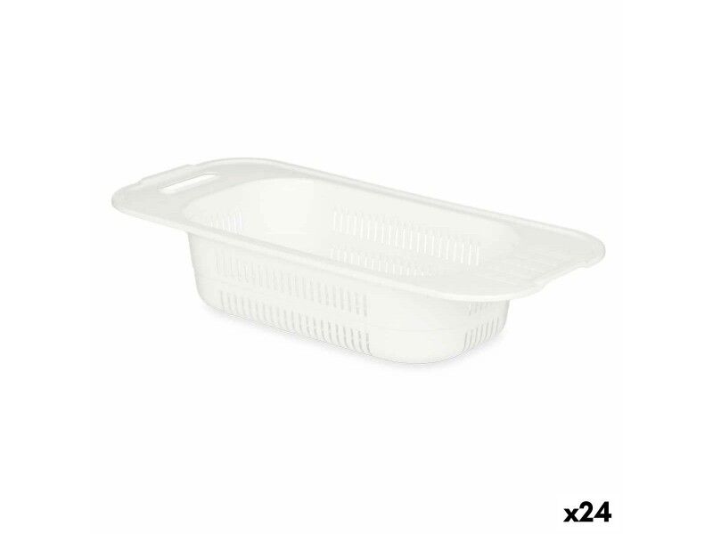 Ociekacz Kinvara 04 1314 Biały Plastikowy 47 x 9,5 x 22 cm (24 Sztuk)