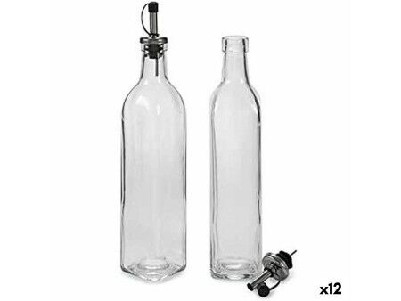 Zestaw do oliwy i octu Vivalto WJ6079-L Przezroczysty Szkło 2 x 50 ml 5,7 x 29,5 x 5,7 cm (12 Sztuk)
