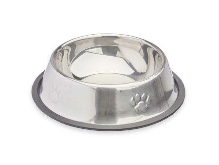 Karmnik dla psów Mascow 311 Szary Srebrzysty Gumowy Metal 35 x 0,03 x 25 cm (24 Sztuk)