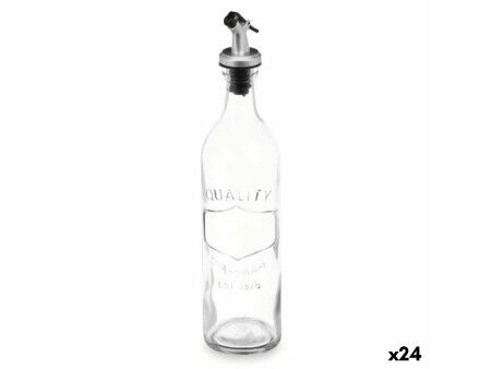 Buteleczka na oliwę Vivalto YHP-SZ57A/TH12 Przezroczysty Szkło Z reliefem 500 ml (24 Sztuk)