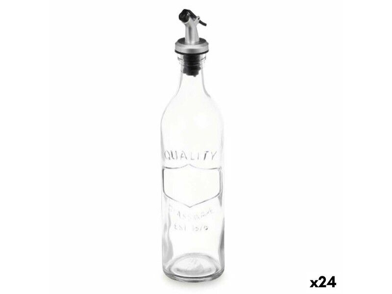 Buteleczka na oliwę Vivalto YHP-SZ57A/TH12 Przezroczysty Szkło Z reliefem 500 ml (24 Sztuk)