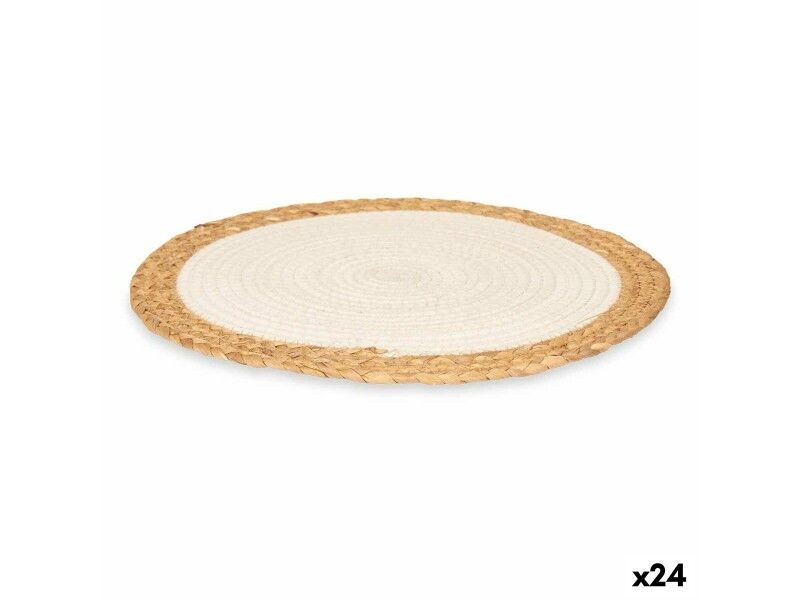 Podkładki na stół Kinvara TS23885-W Biały Bawełna Wodorosty 35 x 0,6 x 35 cm (24 Sztuk)