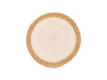 Podkładki na stół Kinvara TS23885-W Biały Bawełna Wodorosty 35 x 0,6 x 35 cm (24 Sztuk)