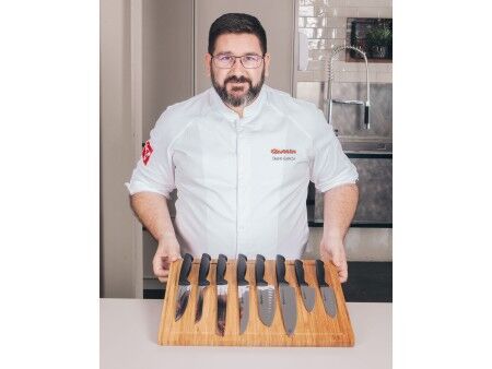 Nóż kuchenny Quttin Santoku Black 17 cm (24 Sztuk)