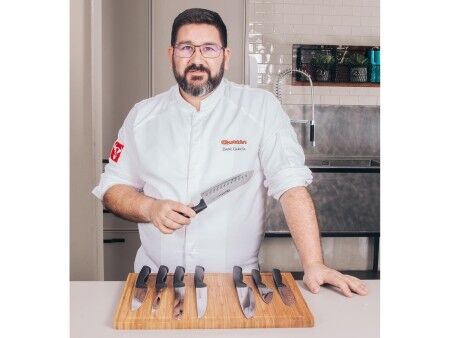 Nóż kuchenny Quttin Santoku Black 17 cm (24 Sztuk)