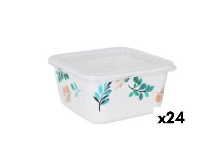 Kwadratowe pudełko na lunch z pokrywką La Mediterránea Alba Melamina 11 x 11 x 5,5 cm (24 Sztuk)