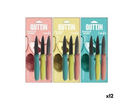 Zestaw noży Quttin Samba 3 Części 19,5 x 2 x 1 cm (12 Sztuk)
