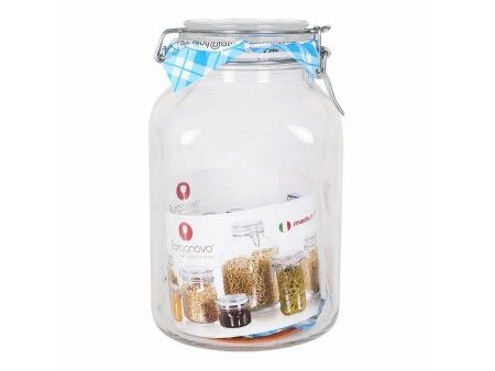 Słoik Borgonovo 33216 Hermetyczny Przezroczysty 3,1 L 13 x 13 x 24 cm (6 Sztuk)