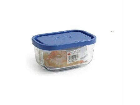 Pojemnik na Lunch Borgonovo Niebieski Prostokątny 400 ml 13,5 x 9,5 x 6,5 cm (12 Sztuk)