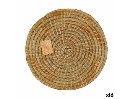 Podkładki na stół Privilege Korne Brązowy wiklinowy Ø 35 cm (16 Sztuk)