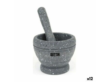 Moździerz kuchenny Quttin Plastikowy 11 x 9 cm Czarny (12 Sztuk)